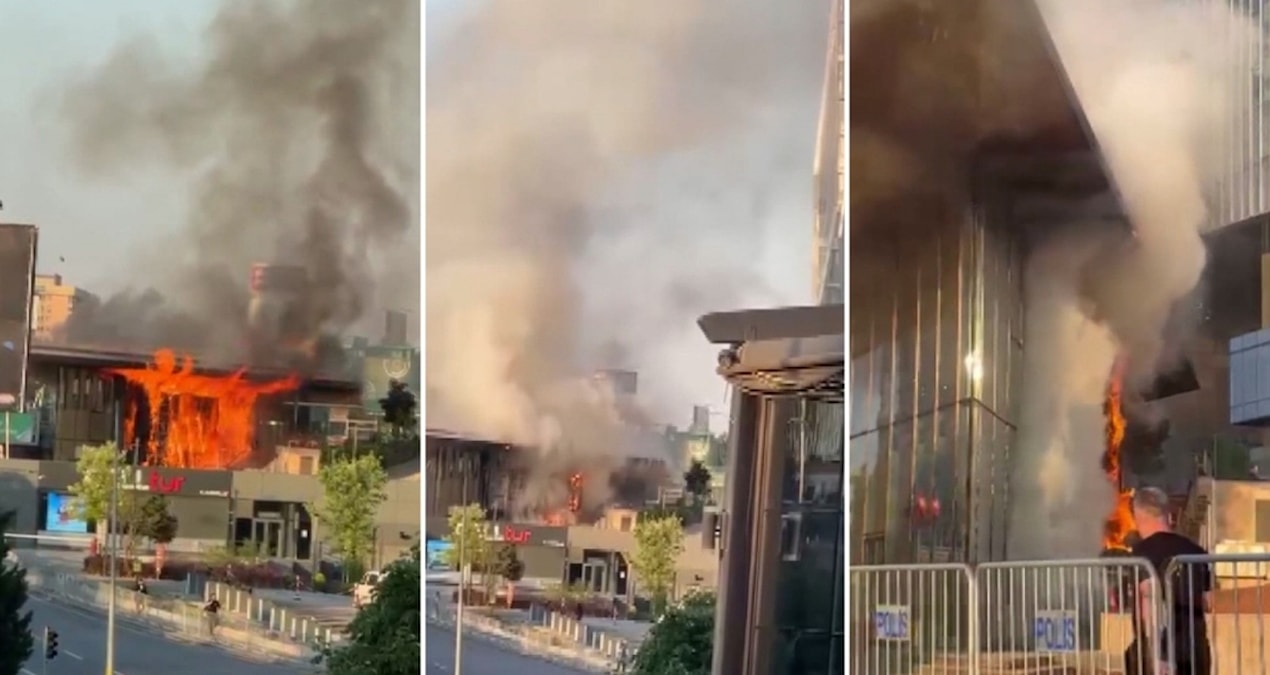 Ankara'da Trump'ın konaklayacağı otelin yakınında yangın paniği