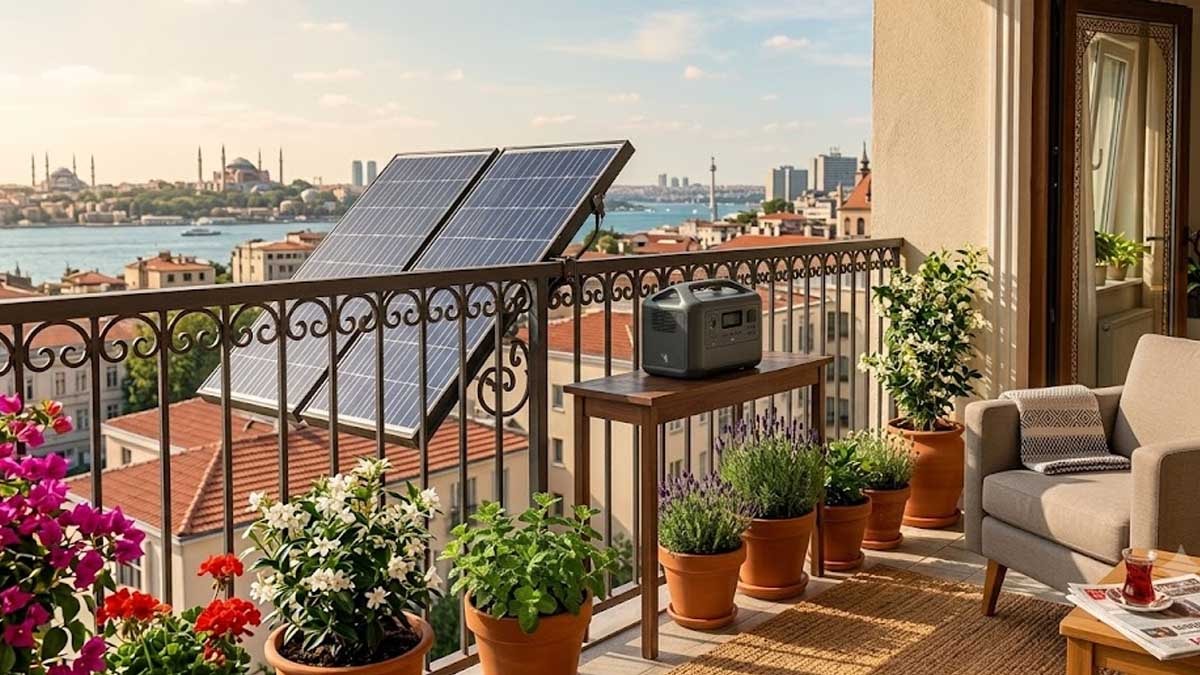 Apartman sakinleri yüksek faturalardan bunalıp balkonlarda elektrik üretmeye başladılar
