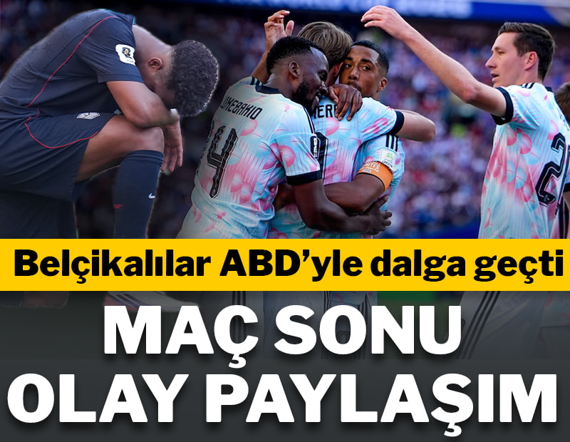 Maç sonu olay paylaşım! Belçika ABD'lilerle dalga geçti