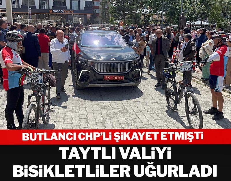 Butlancı CHP'li şikayet etmişti: Taytlı valiyi bisikletliler uğurladı