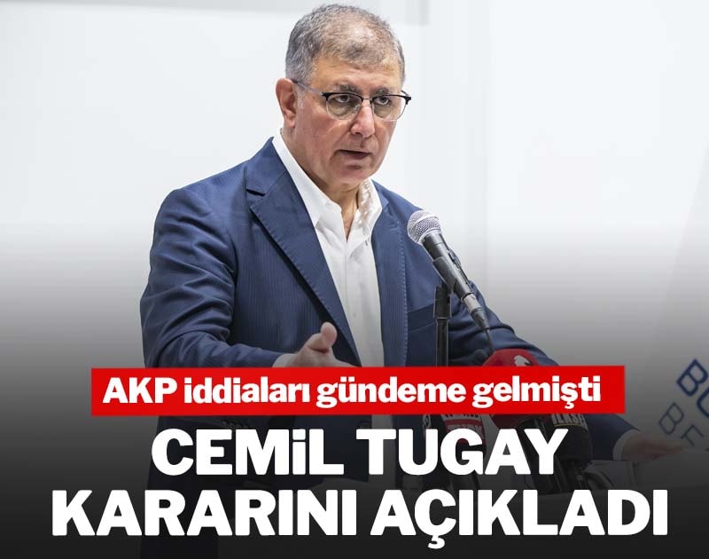 İzmir Büyükşehir Belediye Başkanı Cemil Tugay AKP'ye mi geçiyor? Açıklama geldi...