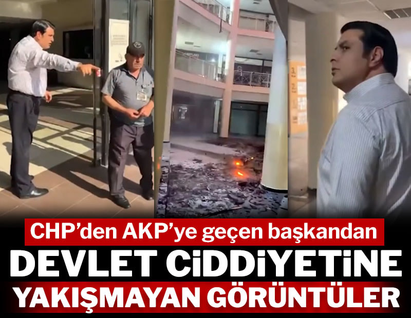 CHP'den AKP'ye geçen başkandan devlet ciddiyetine yakışmayacak görüntüler