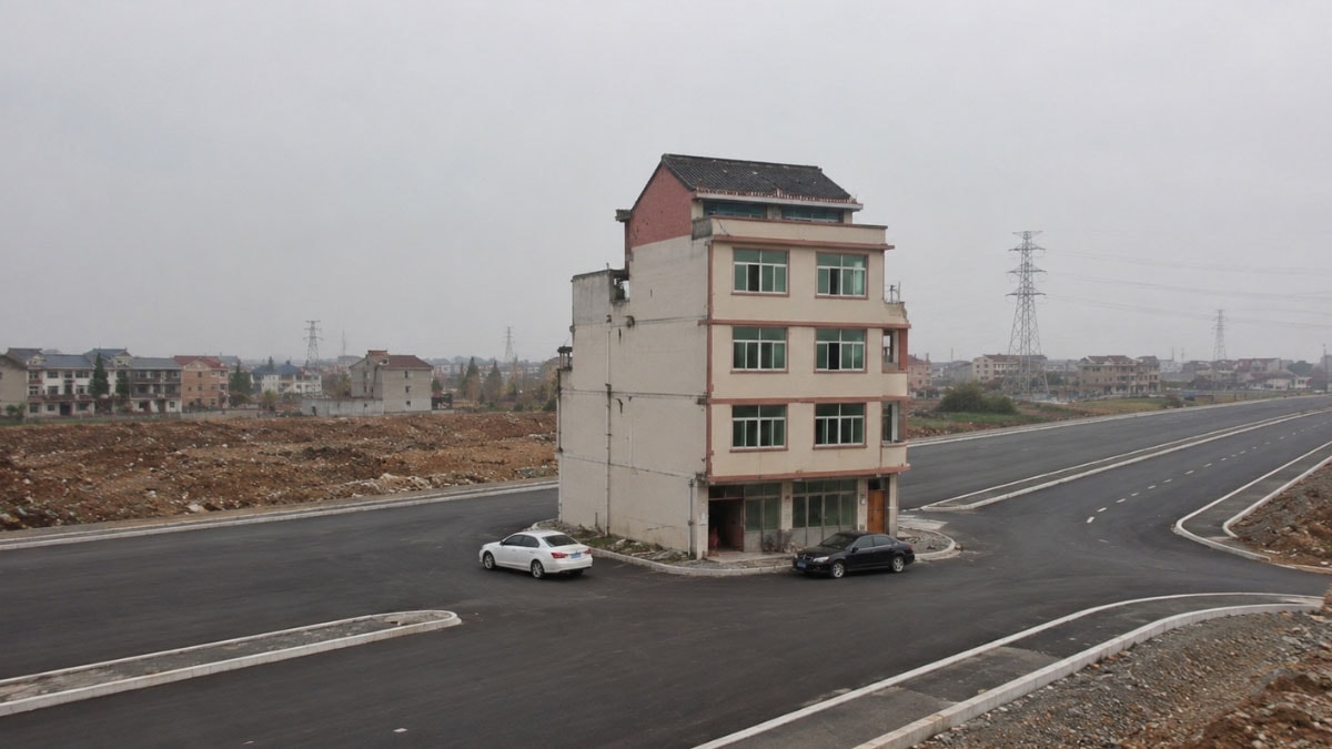 Yolun ortasında yapayalnız kaldı 