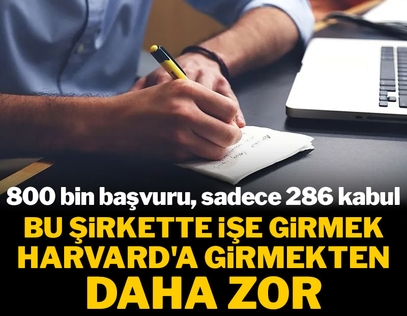Bu şirkette işe girmek Harvard'a girmekten daha zor: 800 bin başvuru, sadece 286 kabul