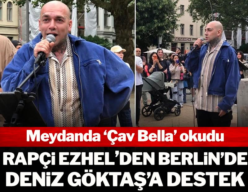 Rapçi Ezhel Berlin'de Deniz Göktaş için Çav Bella söyledi