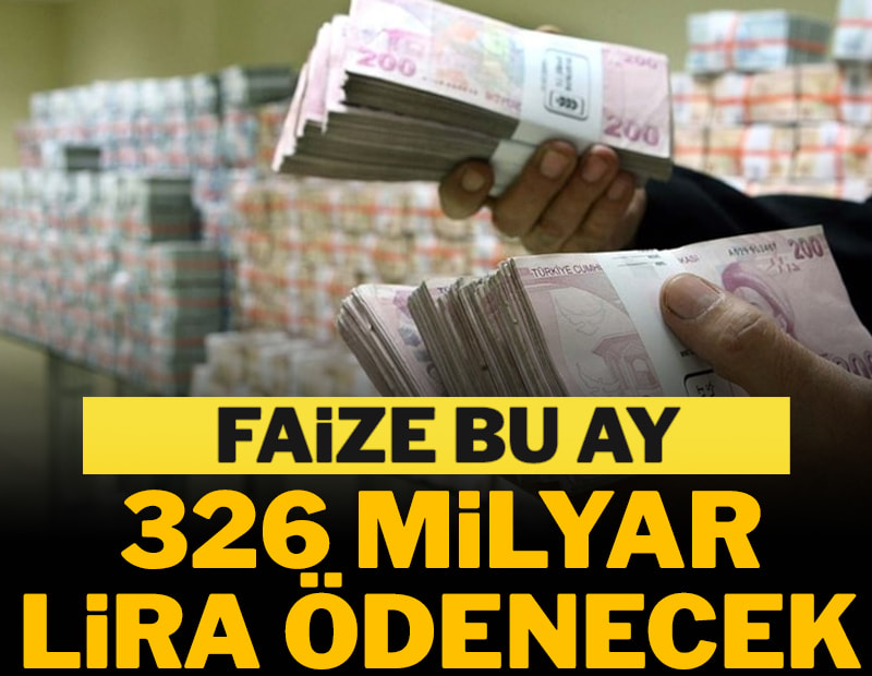 Faizin faturası 2.2 trilyon lira