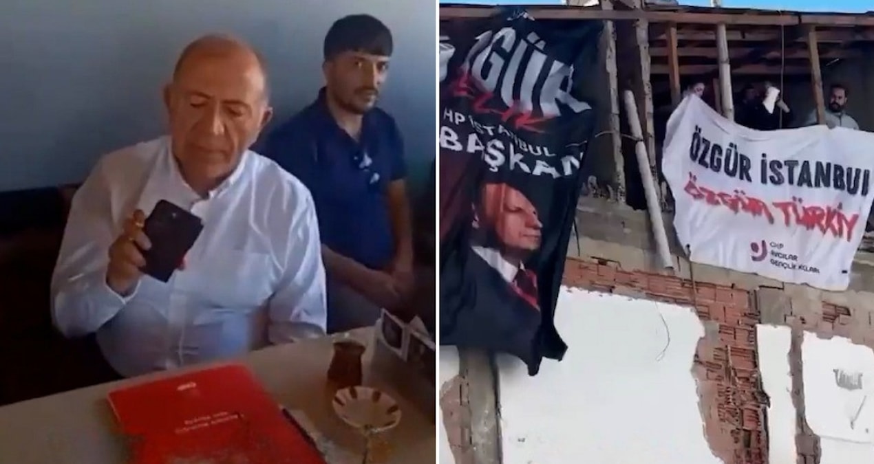 CHP'li gençlerden Gürsel Tekin'in toplantısına pankartlı protesto