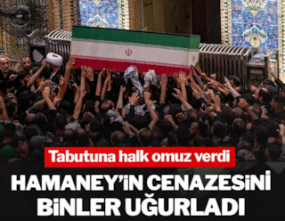 Hamaney’in cenazesini binler uğurladı, tabutuna halk omuz verdi
