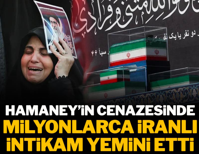 Hamaney'in cenazesinde milyonarca İranlı intikam yemini etti