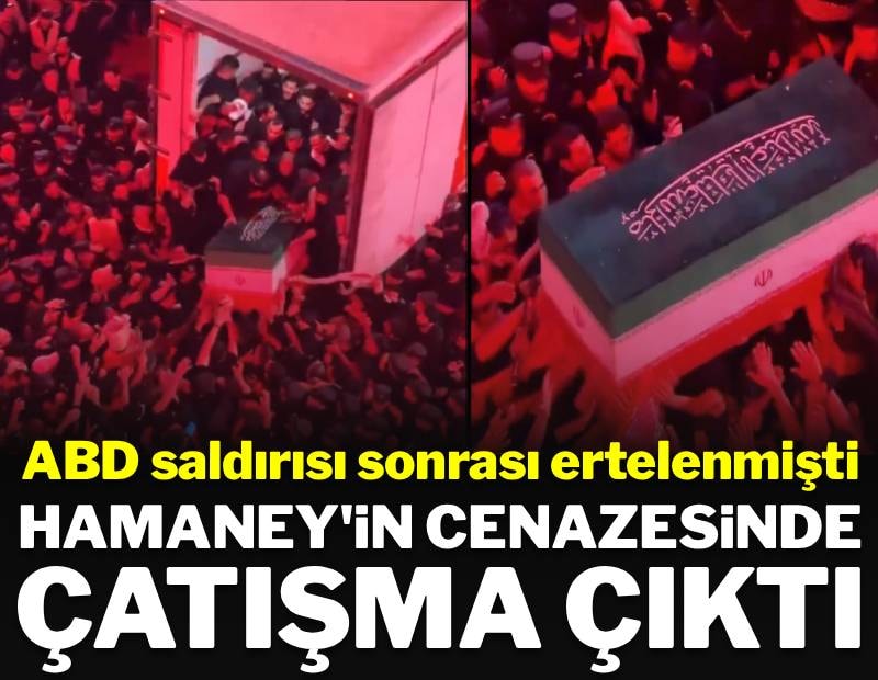 Hamaney'in cenazesinde çatışma çıktı