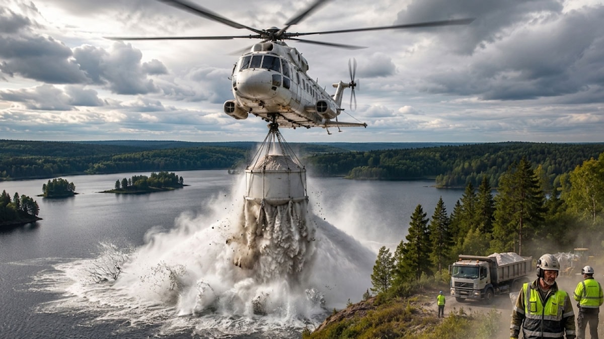 Helikopterle günde 200 tonu havadan bırakıyorlar