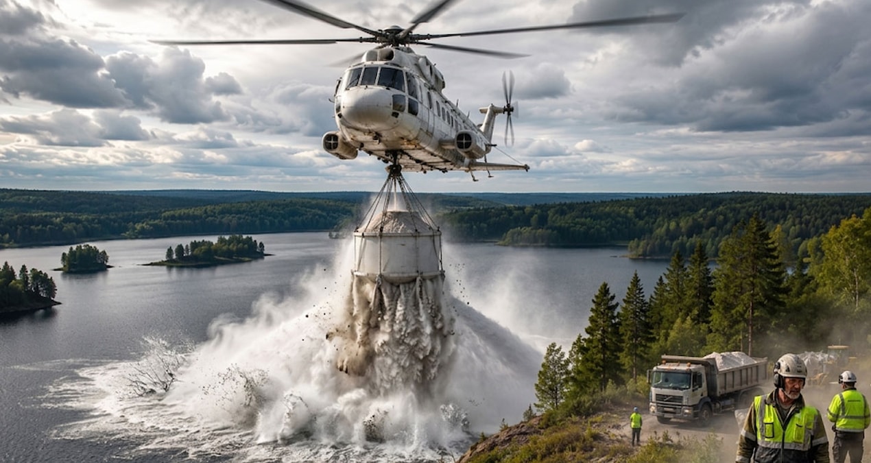 Helikopterle günde 200 tonu havadan bırakıyorlar