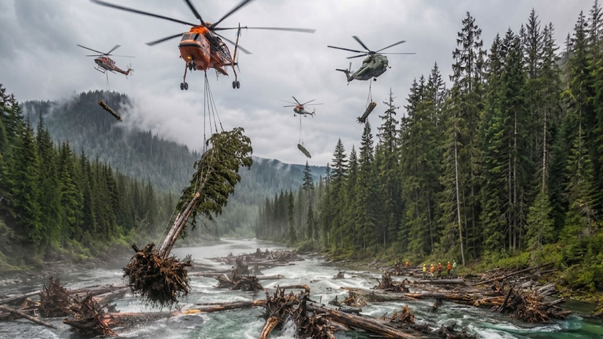 900 tanesini helikopterle gökten bıraktılar: Tek amacı var