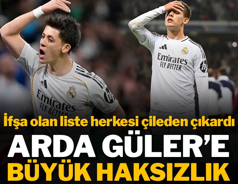 Arda Güler'e büyük haksızlık: Real Madrid'de rakamlar ortaya çıktı