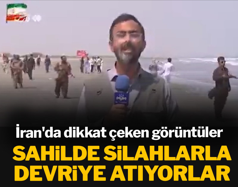İran'da dikkat çeken görüntüler: Halk sahilde silahlarla devriye atıyor