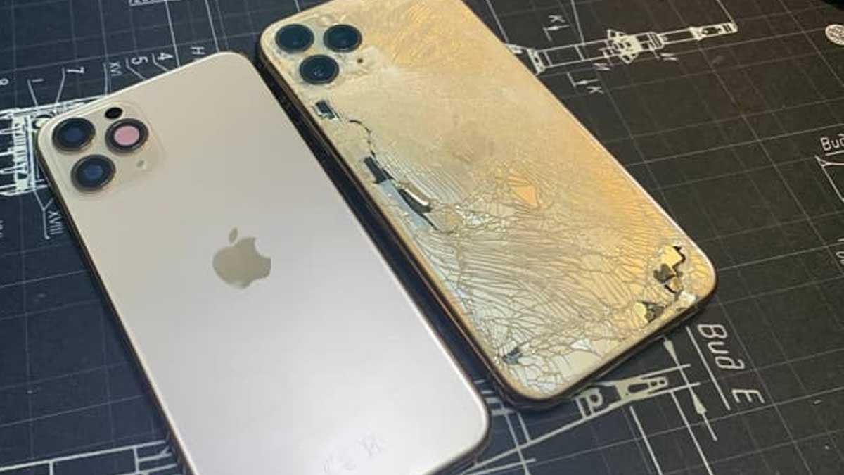 Rus erkekler son model iPhonelarını alır almaz matkapla deliyor
