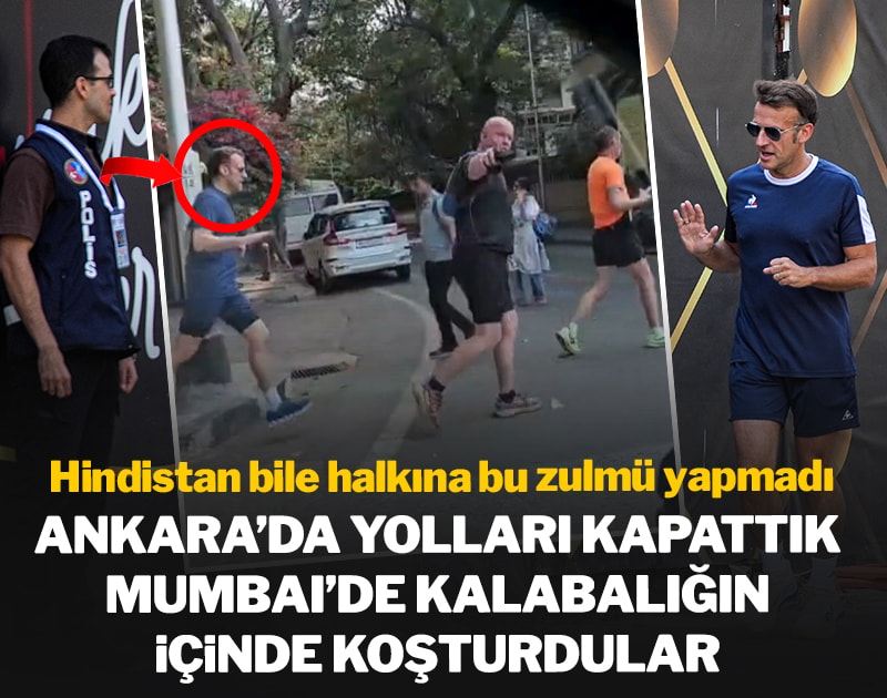 Macron için Ankara'da yolları kapattık, Hindistan'da kalabalığın içinde koşturdular