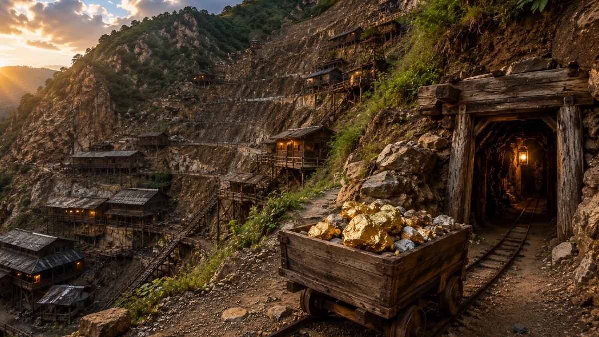 Dağın içini oydular, 400 yıl boyunca altın çıkardılar