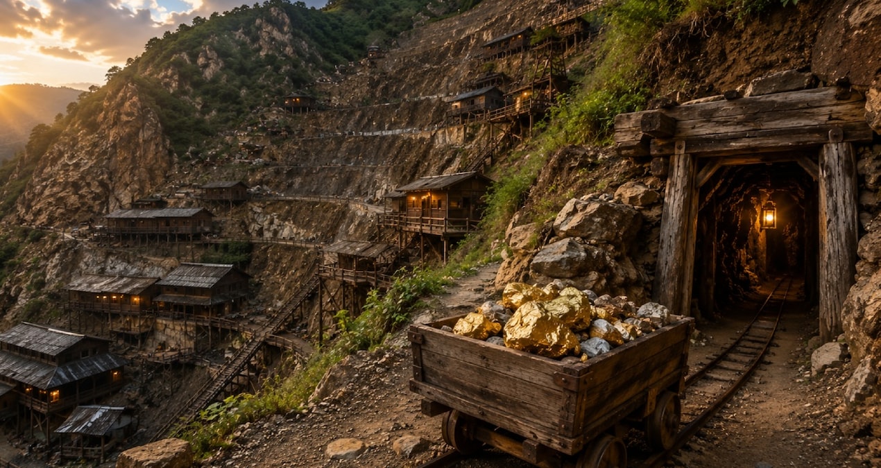 Dağın içini oydular, 400 yıl boyunca altın çıkardılar