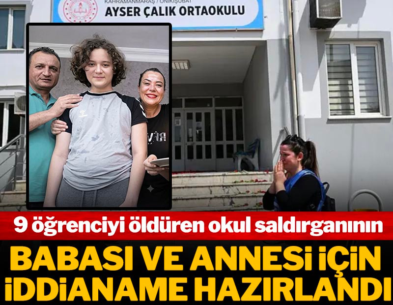 Kahramanmaraş okul saldırganının babası ve annesi için iddianame hazırlandı