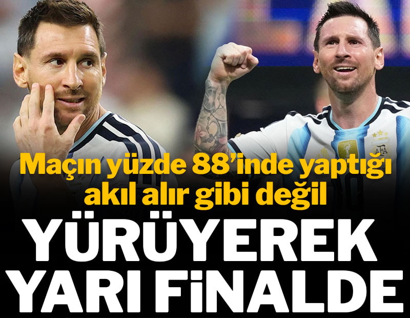 Messi maçın yüzde 88'inde bunu yapıyor: Yürüyerek yarı finalde