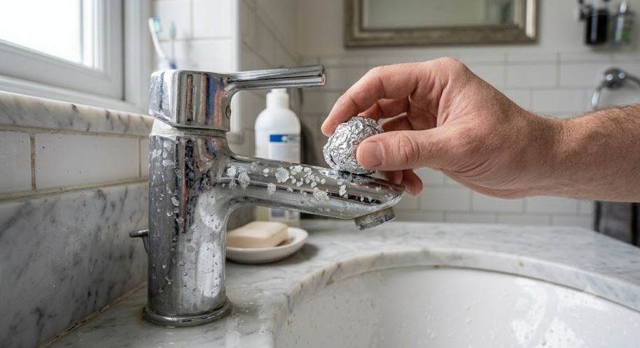 Muslukları folyoyla ovmanın bu etkisini görünce her gün yapmak isteyecek