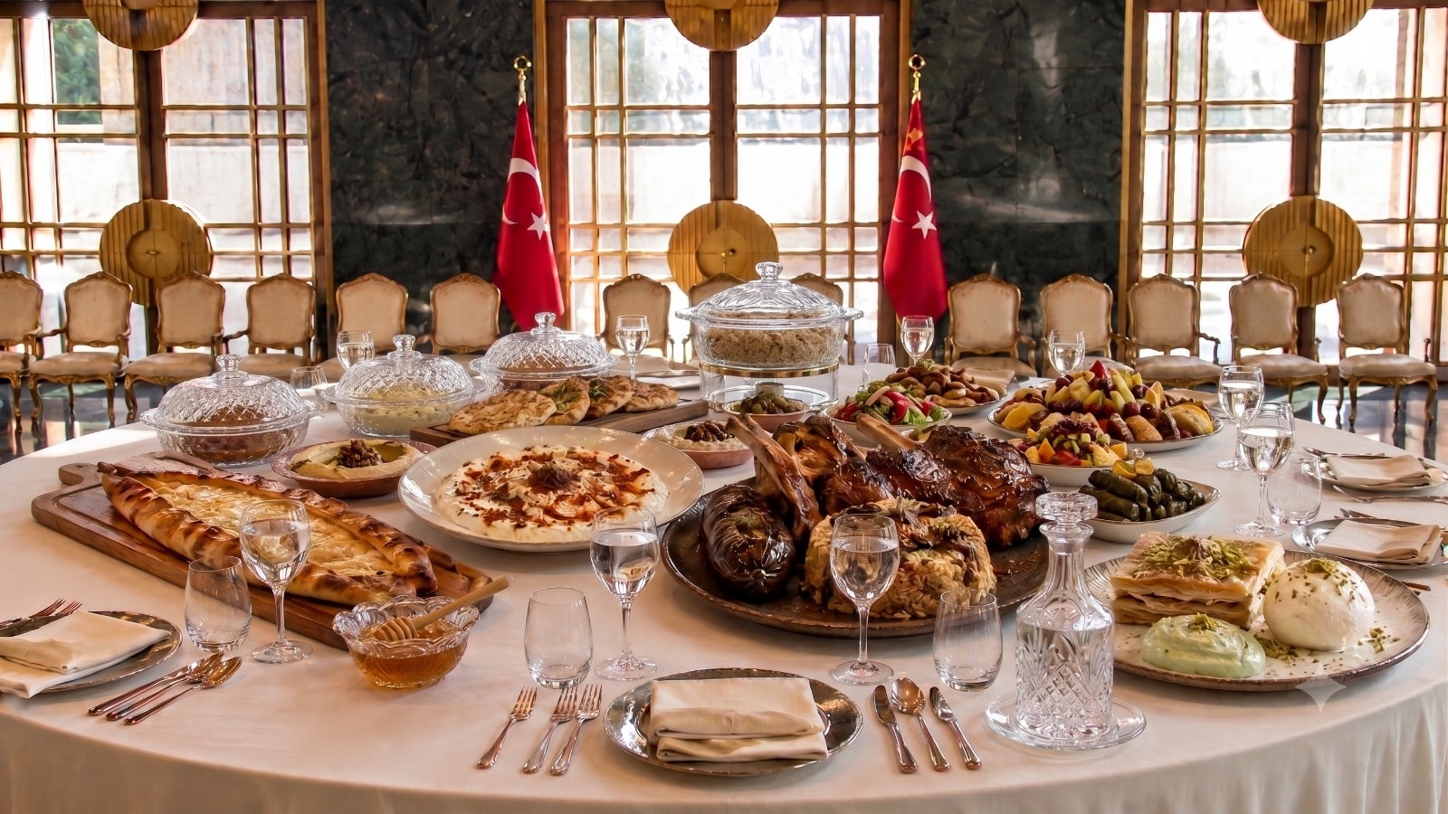 Liderlere şatafatlı menü! Neler ikram edildi neler...