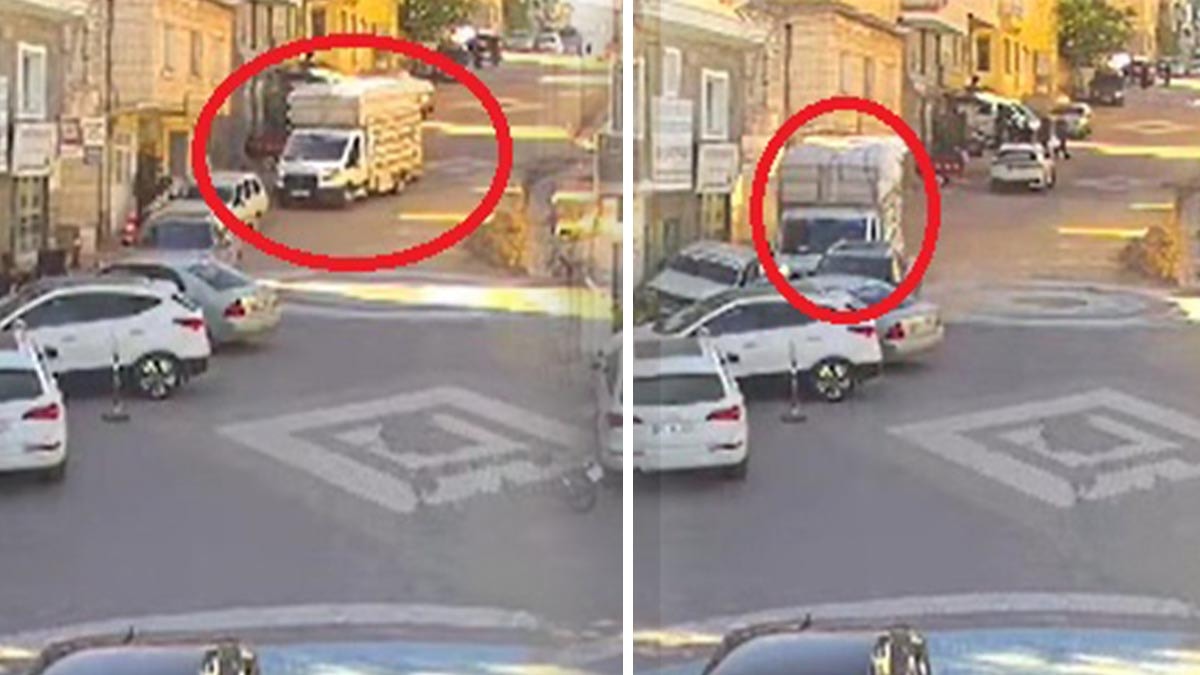 Freni boşalan kamyonet ortalığı birbirine kattı