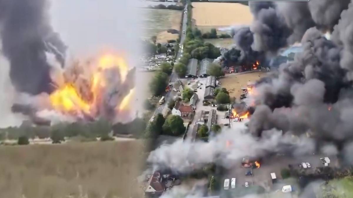 Bu görüntüler Avrupa'dan: Sanayi mahallesi bomba gibi patladı