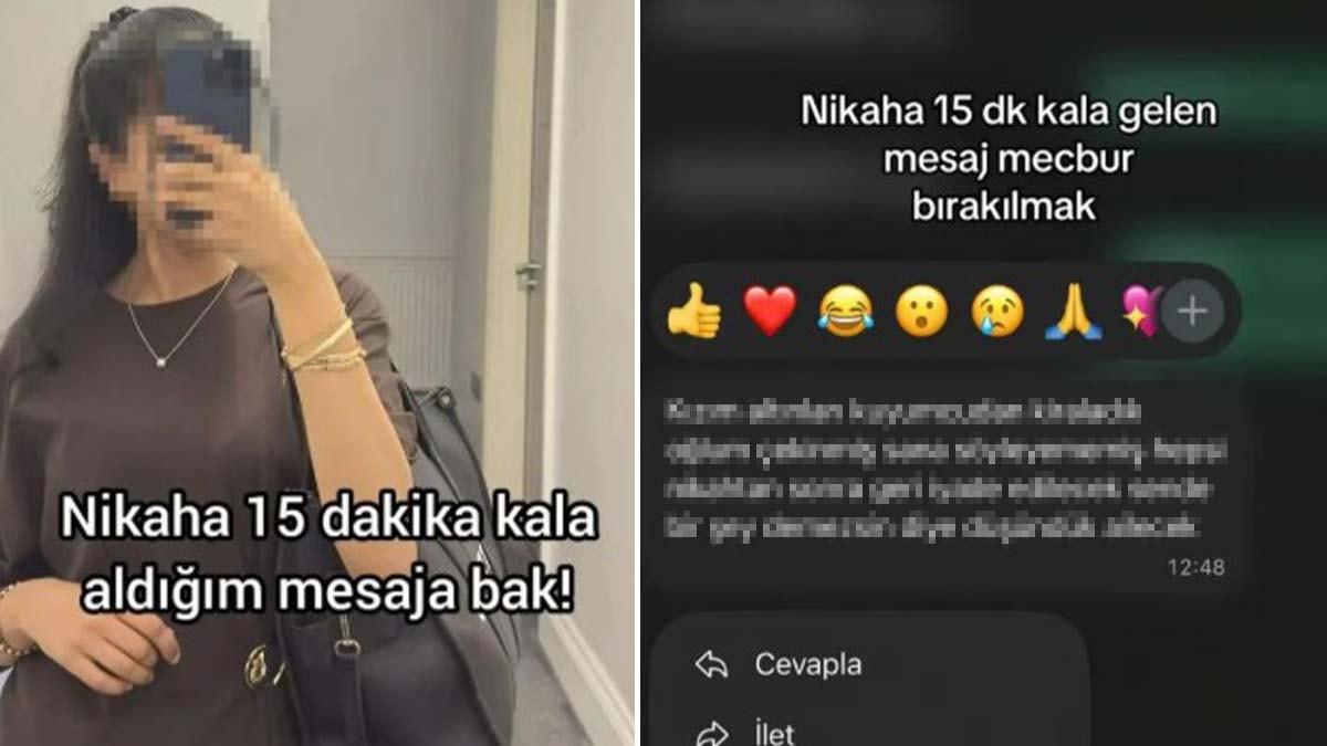 Nikaha dakikalar kala geline kayınpederinden atılan mesaj şaşkına çevirdi
