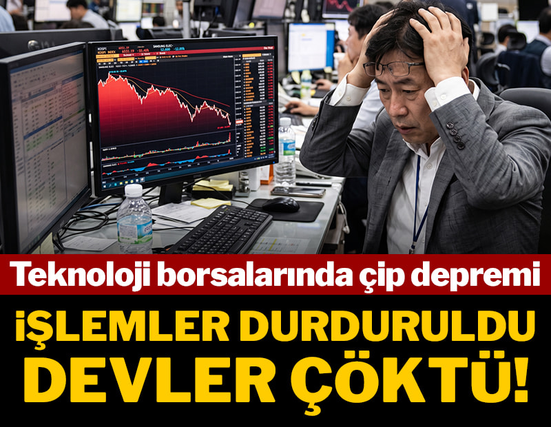 Teknoloji borsalarında çip depremi: İşlemler durduruldu, devler çöktü!