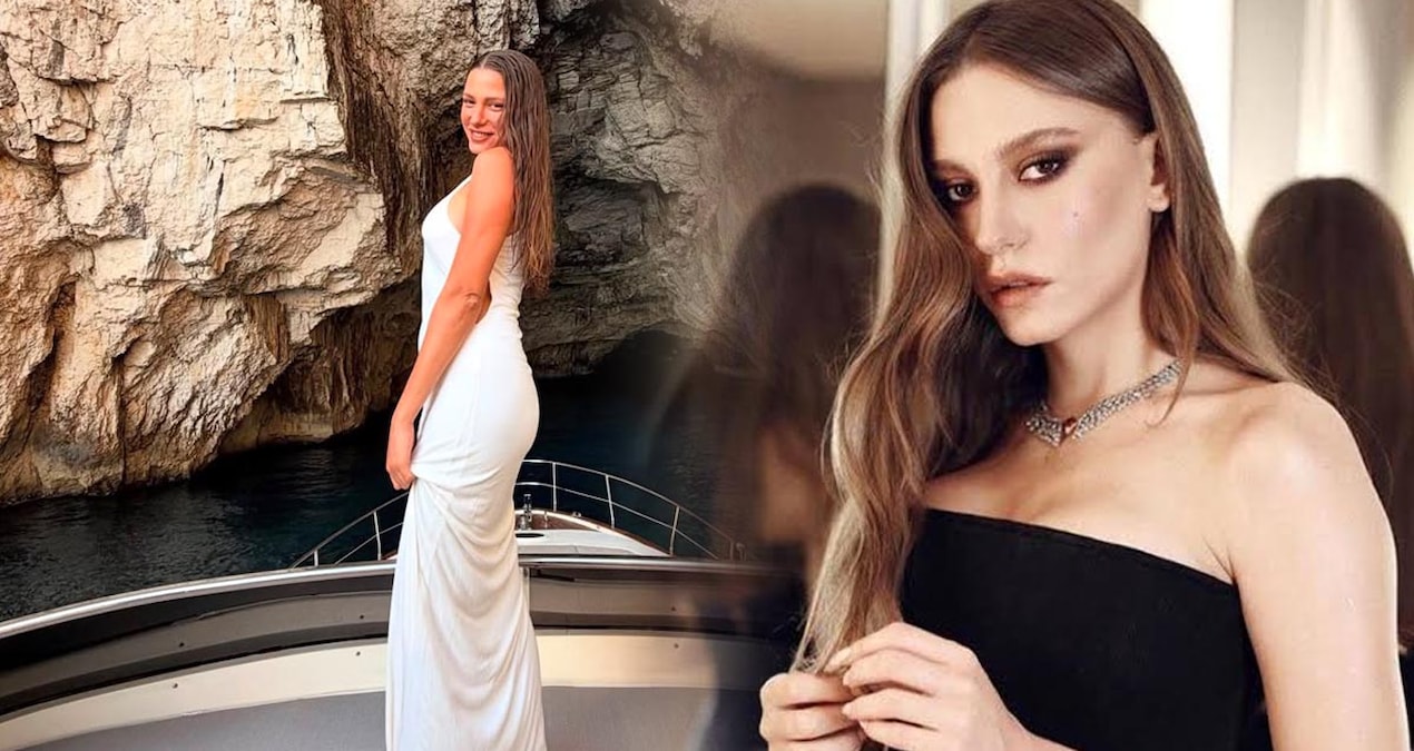 Serenay Sarıkaya'nın tekne pozları olay oldu