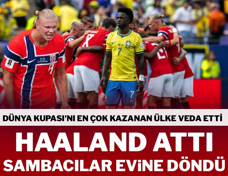 Haaland, Brezilya’yı evine gönderdi! Dünya Kupası’nı en çok kazanan ülke veda etti