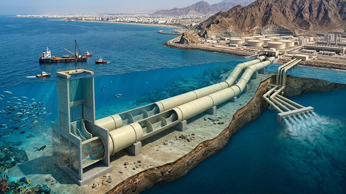 Okyanusun altına şehrin dev 'atardamarlarını' döşediler: Günlük 300 milyon litre pompalıyor