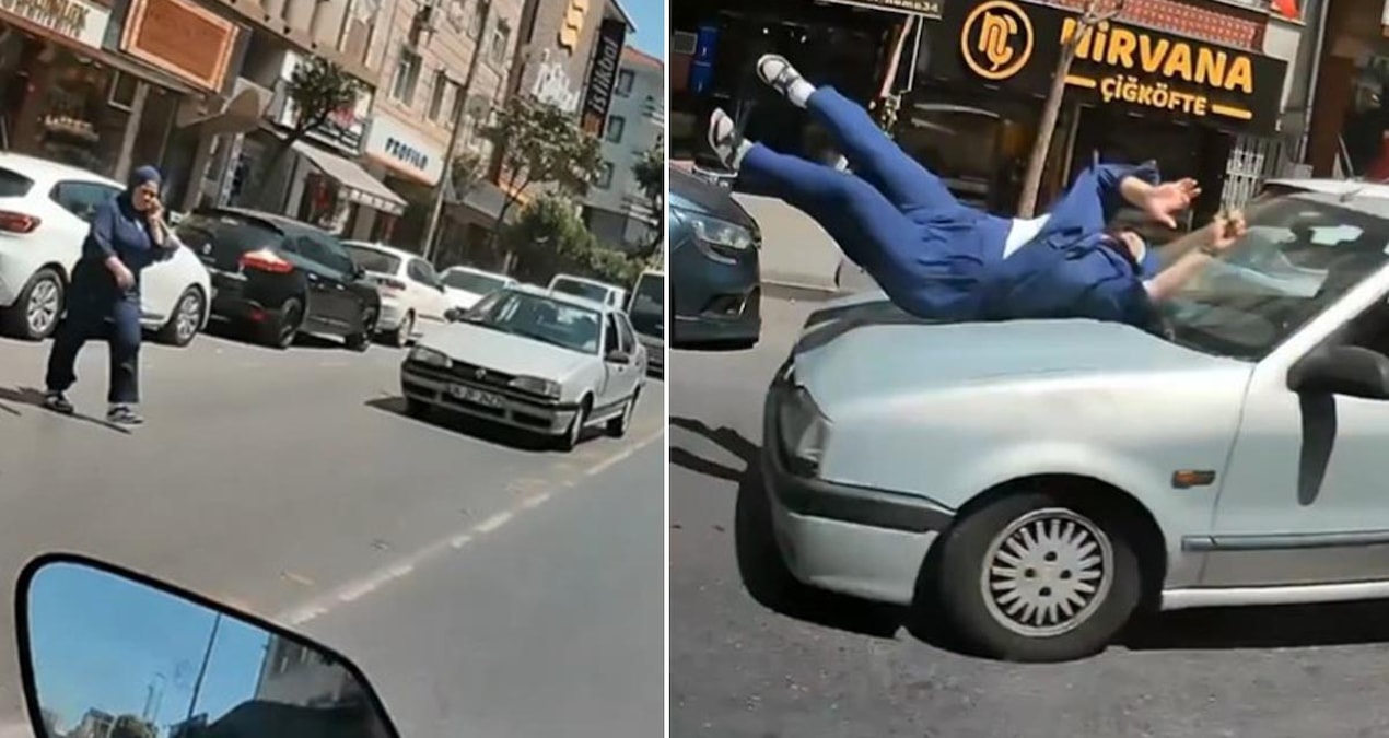 İstanbul'da Trafik Kazası: Sollama Yapan Kadın Metrelerce Havaya Savruldu kapak görseli