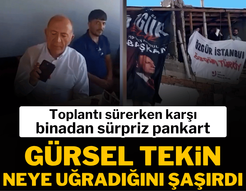 CHP'li gençlerden Gürsel Tekin'in toplantısına pankartlı protesto