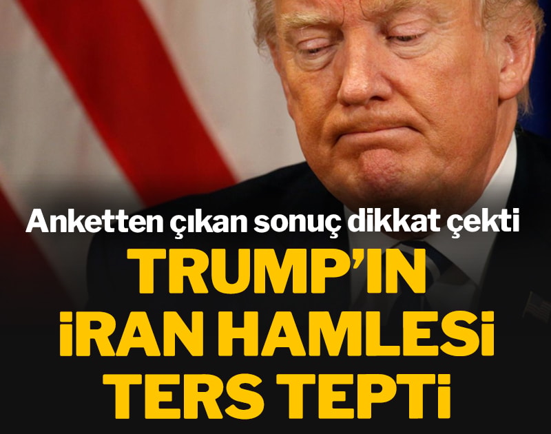 Trump’ın İran hamlesi ters tepti: Anketten çıkan sonuç dikkat çekti