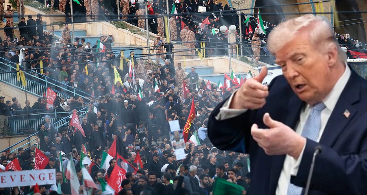 Trump, Hamaney’in cenaze törenini işaret ederek İran'ı tehdit etti