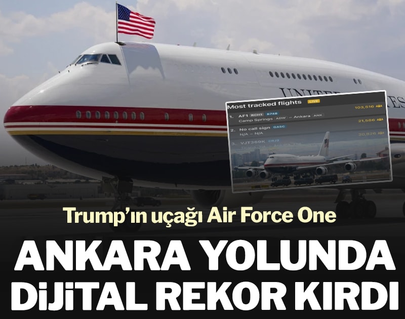 Trump'ın uçağını rekor sayıda kişi izledi! 