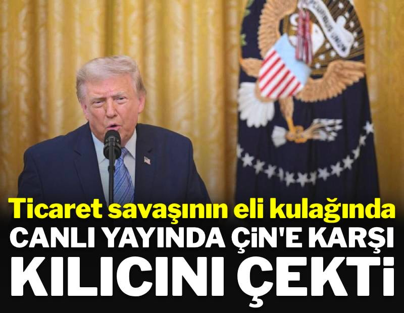 Canlı yayında Çin'e karşı kılıcını çekti