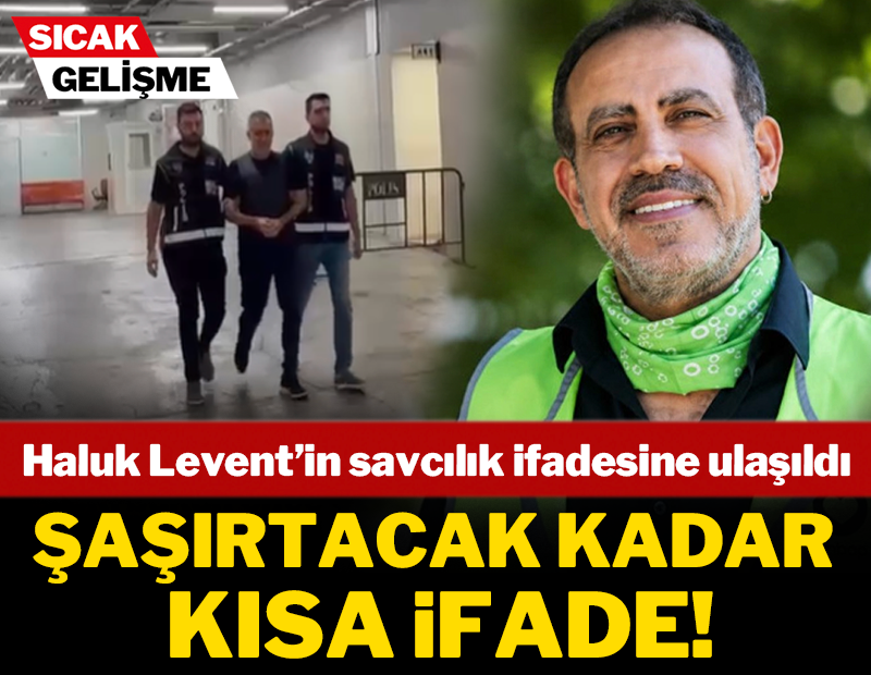 Son dakika: Haluk Levent'in savcılık ifadesi ortaya çıktı: Şaşırtacak kadar kısa ifade!