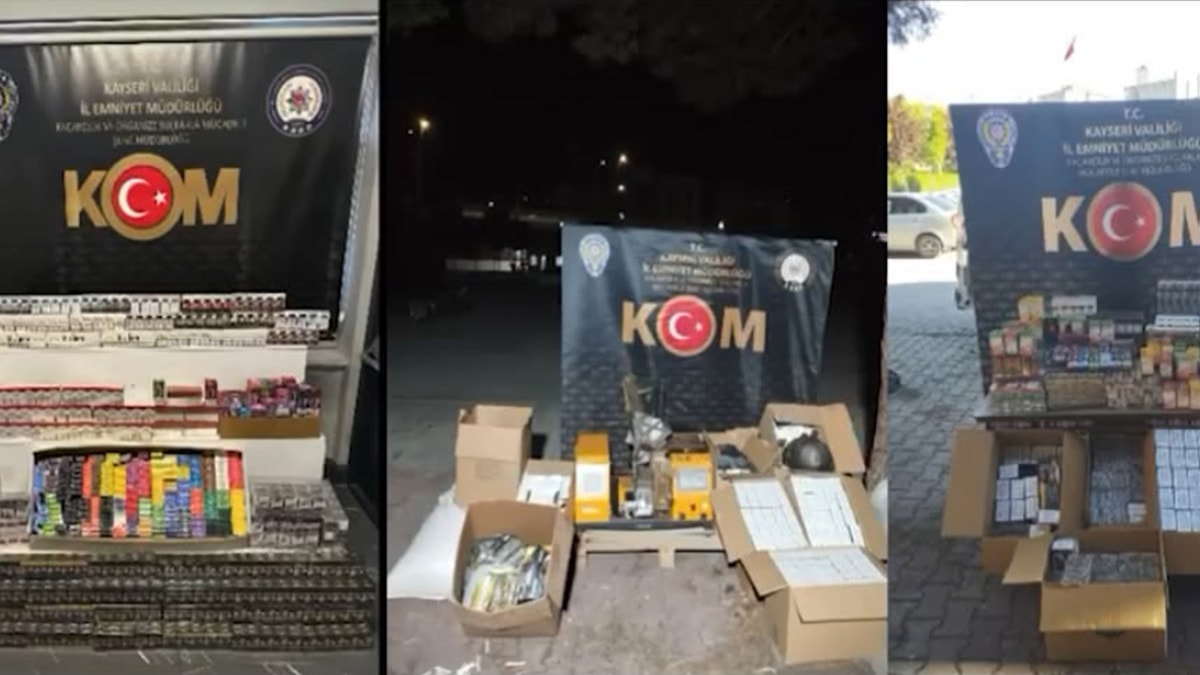 Kayseri’de kaçak sigara operasyonu: 2 kişi tutuklandı
