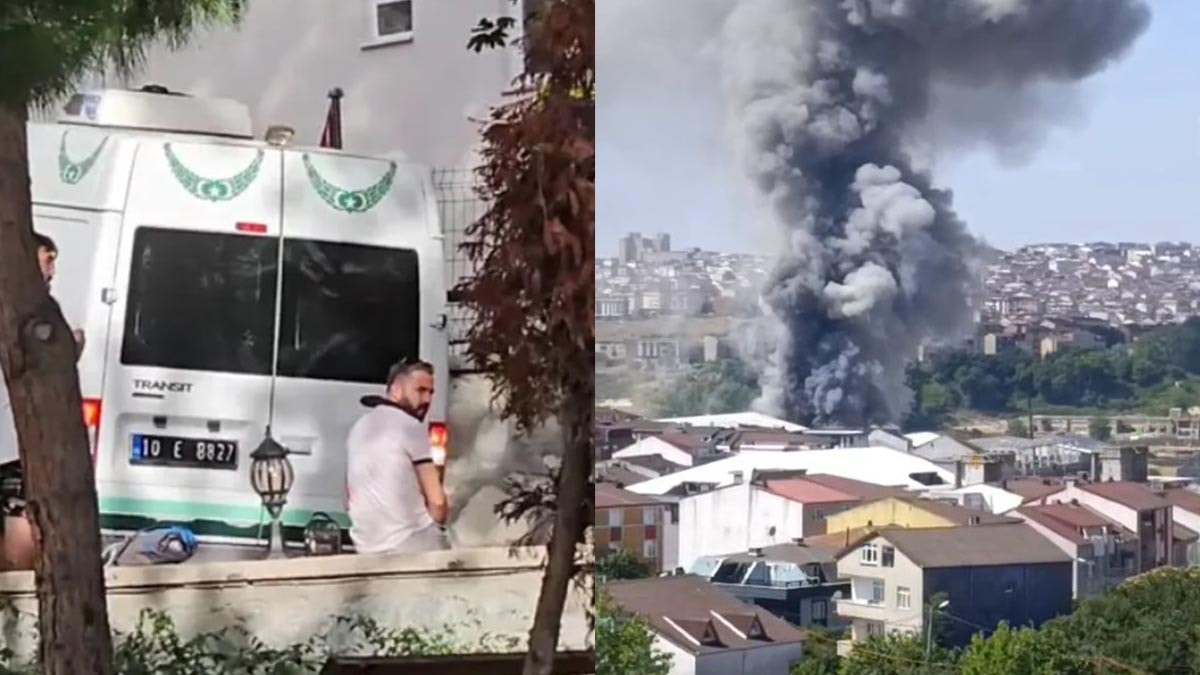 İstanbul'da fabrikada yangın çıktı