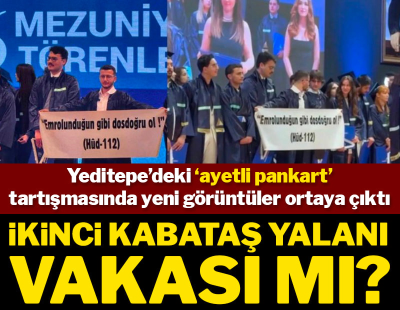 Yeditepe'deki 'ayetli pankart' tartışmasında yeni görüntüler ortaya çıktı
