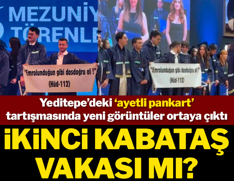 Yeditepe'deki 'ayetli pankart' tartışmasında yeni görüntüler ortaya çıktı
