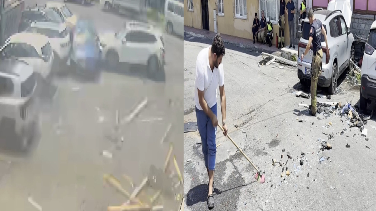 Sarıyer’de fren yerine gaza bastı: 5 araca çarptı!