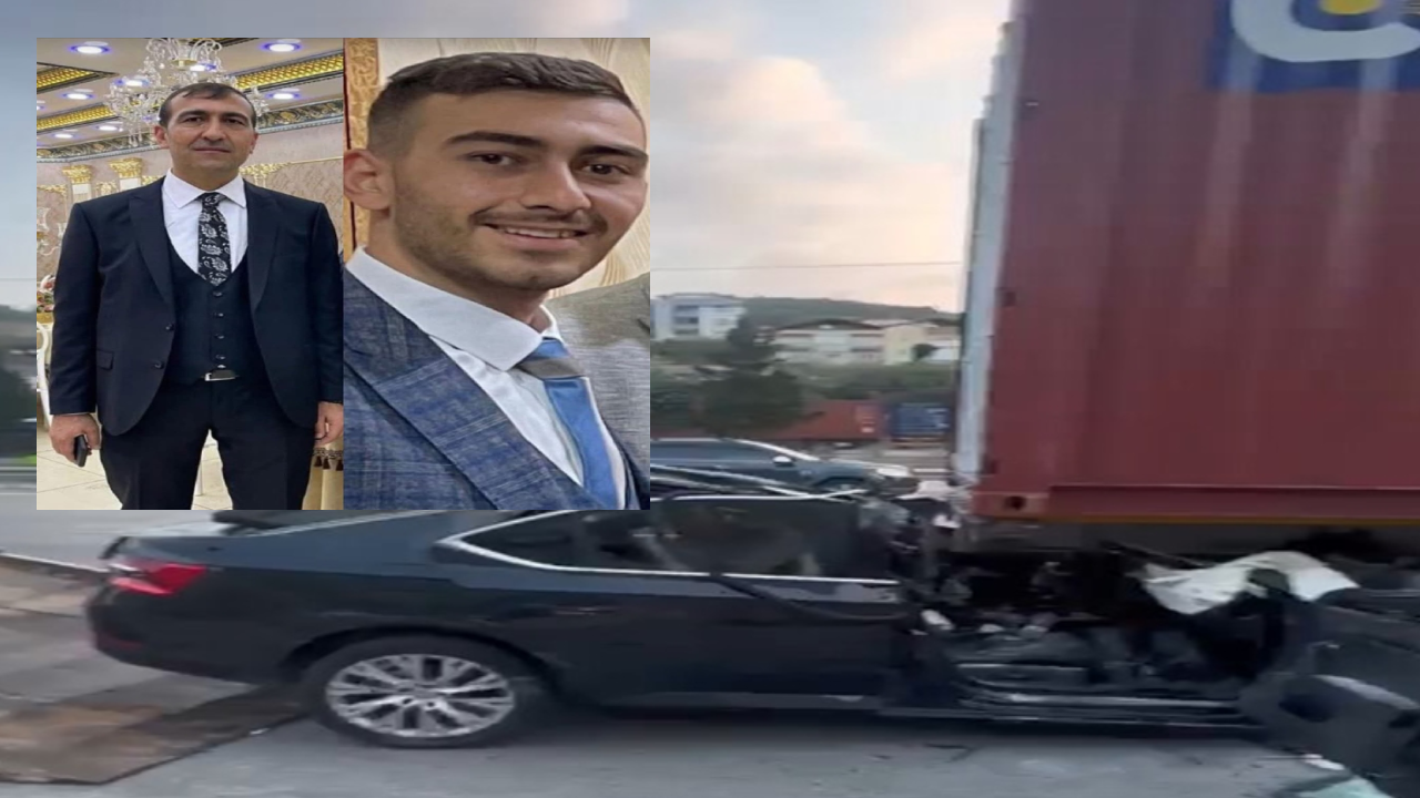 Otomobil, TIR'ın altına girdi, baba ve oğlu öldü
