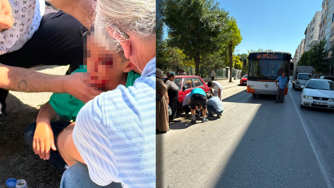 Belediye otobüsünün altında kalan 7 yaşındaki çocuğu vatandaşlar kurtardı