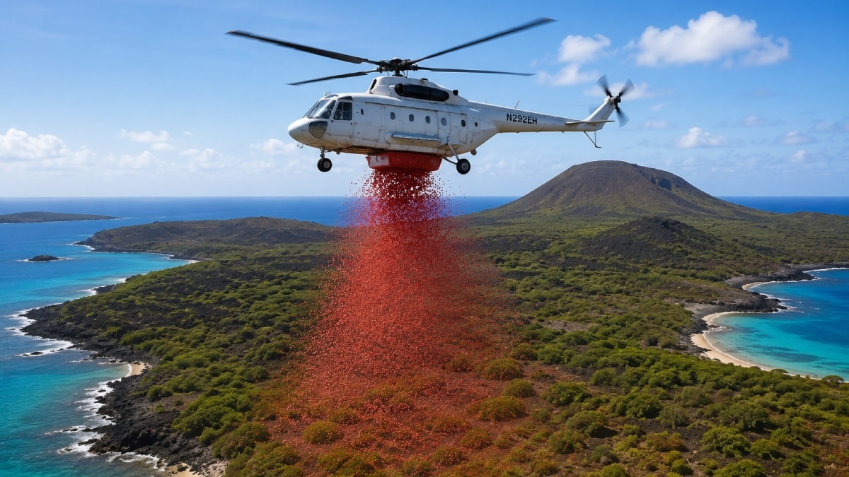Tonlarca zehri helikopterlerle adaya bıraktılar