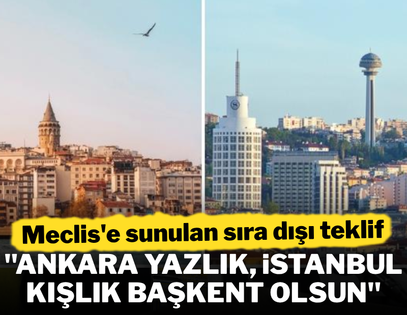 Meclis'e sunulan sıra dışı teklif: "Ankara  yazlık, İstanbul kışlık başkent olsun"